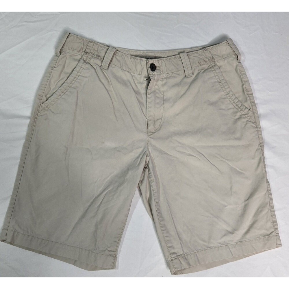 Express Men’s Shorts Size 31 Light Khaki Flat Front 10” Inseam